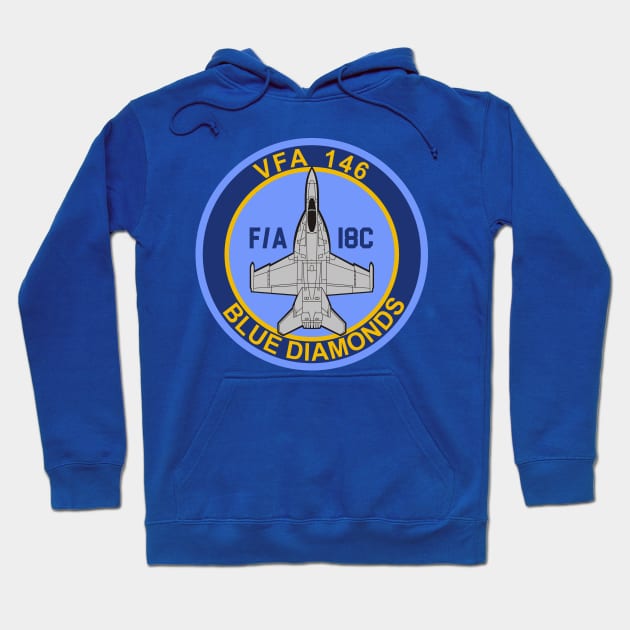 VFA-146 Blue Diamonds - F/A-18 Hoodie by MBK